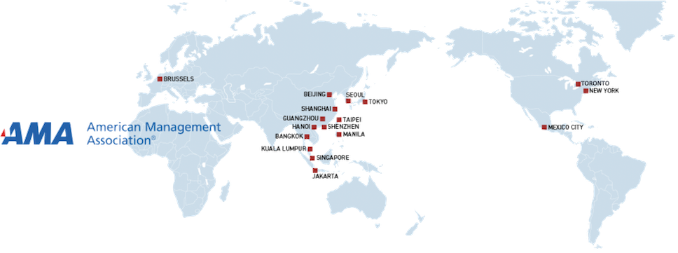 a worldmap of AMA offices