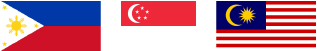Philippines, Singapore and Malaysia Flag